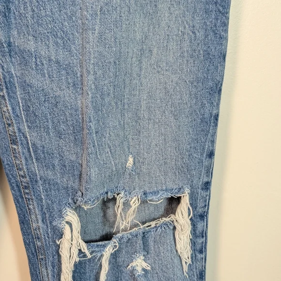 Abercrombie & Fitch Medium Wash The 90s Straight Ultra High Rise Denim Jeans - Picture 8 of 11